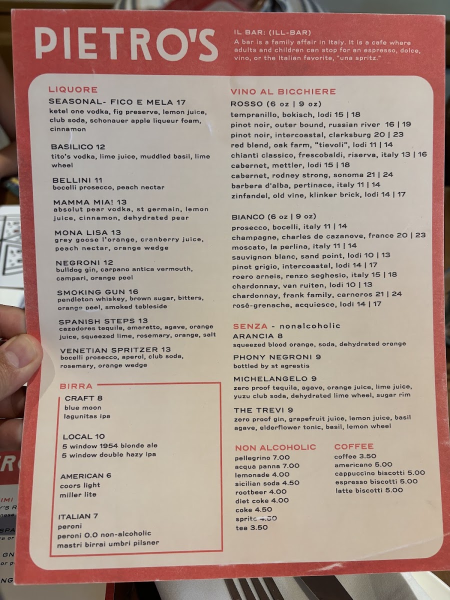 Pietro's Trattoria Menu - Image 6